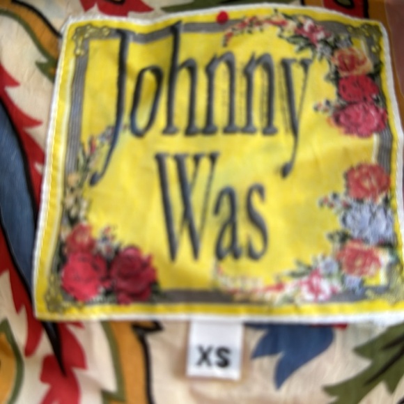 Vintage Johnny Was , XS silk/ Rayon Embroidered top, GREAT style, floral paisley - Picture 2 of 11